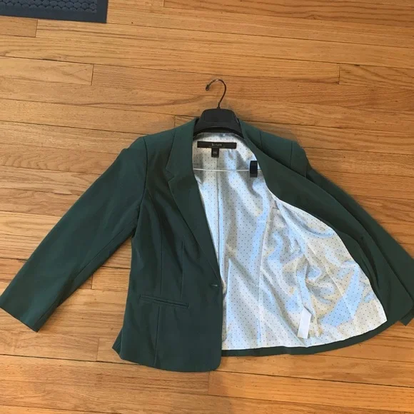 Kensie Women's Dark Green Single-Button Blazer Sz M - Picture 12 of 16